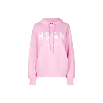 MSGM Logo Printed Drawstring Hoodie