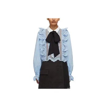 Self portrait Shirts Women's Misty Blue