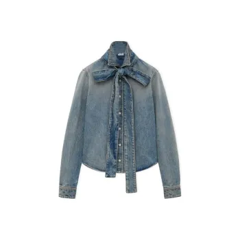 LOEWE Bow Shirt 'Washed Denim'