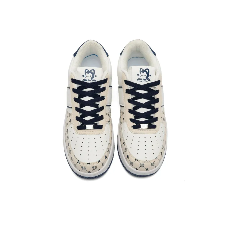 ALI THE FOX Skateboard Shoes Unisex Low Top Milk Tea Powder/Iceberg Blue-52