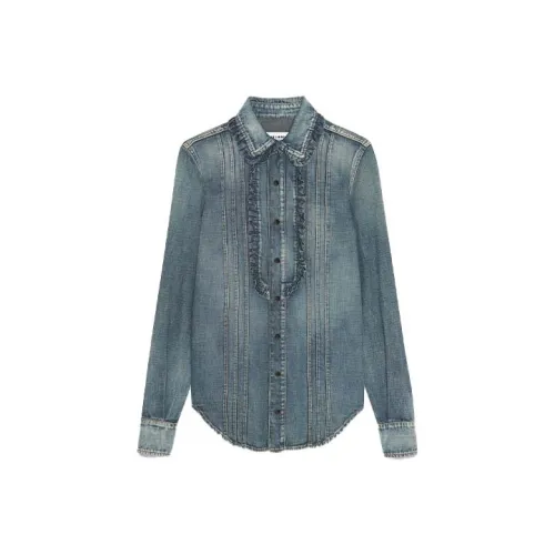 SAINT LAURENT Shirt Women's Vintage Blue