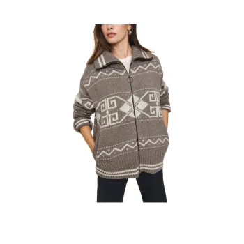 REFORMATION Mariposa Regenerative Wool Sweater Coat Sweater Women's Light Brown