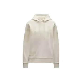 Moncler Logo Hoodie White/Creme