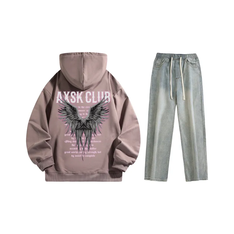A.X.S.K Sweatshirt Sets Unisex-118