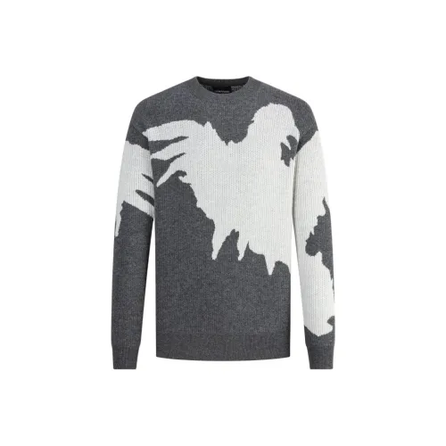 EMPORIO ARMANI FW23 Sweater Women's Gray White