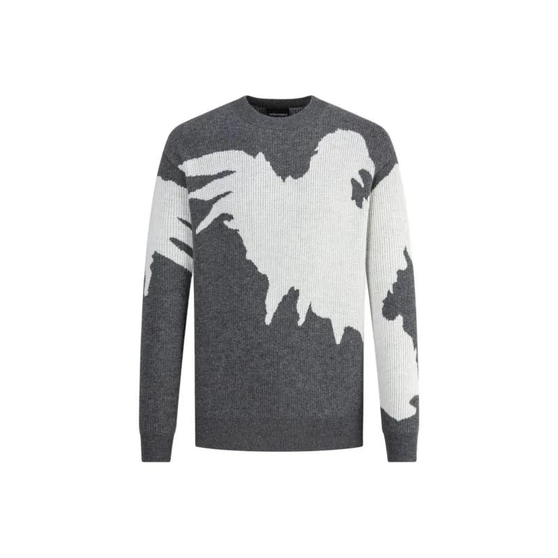 EMPORIO ARMANI FW23 Sweater Women's Gray White-0