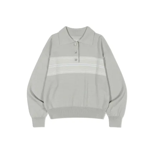 로우클래식 라이트 그레이 여성 스웨터