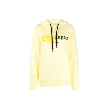 PALM ANGELS Capri Sprayed Hoodie Yellow