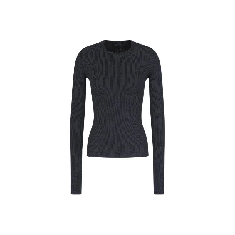 EMPORIO ARMANI Stretch Viscose Blend Crew neck Jumper-0