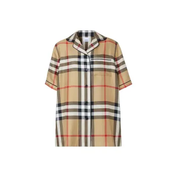 Burberry Vintage Check Buttoned Short Sleeved Shirt
