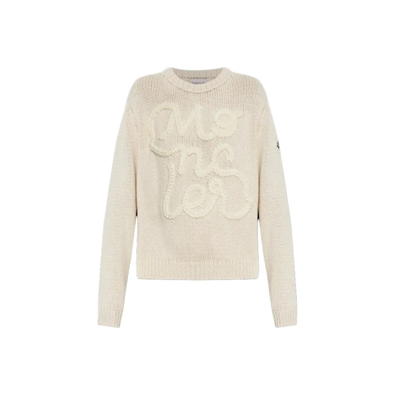 Moncler Logo Intarsia Knit Jumper-0