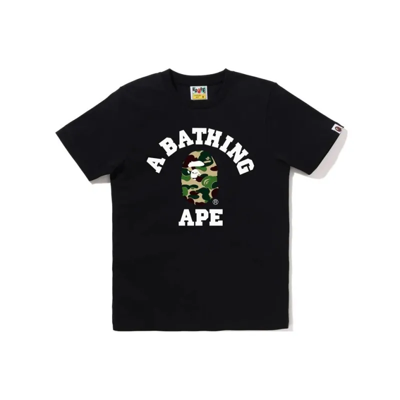 Bape Women's Abc Camo College Tee White/Green-5