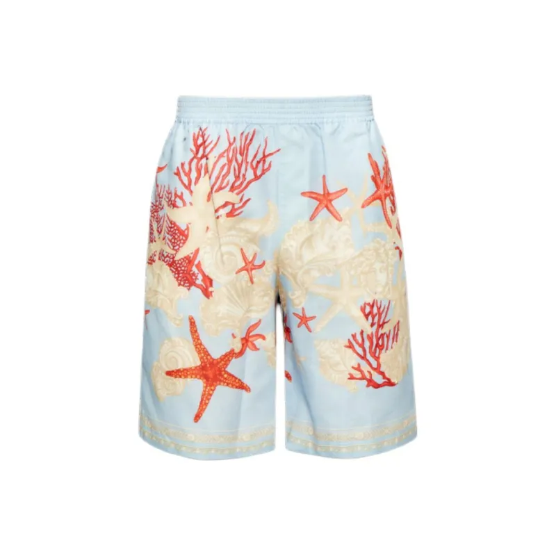 VERSACE Barocco Sea Pattern Printed Shorts-0