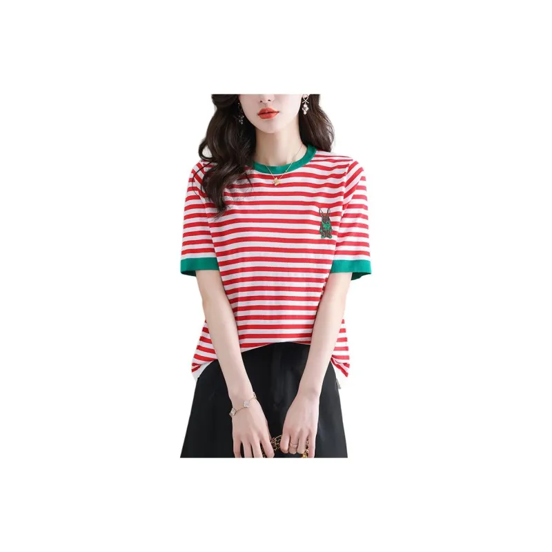 Korean Style Regular T Shirt Women's-4