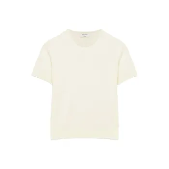 ARITZIA Babaton Statute Merino Wool Shortsleeve Sweater Sweater Women's Light Birch/Light Birch