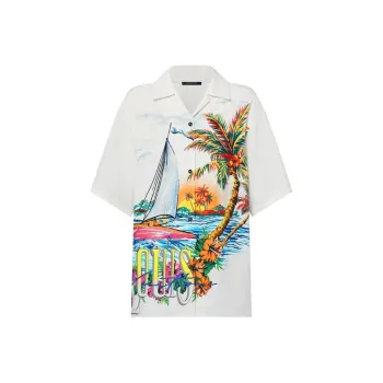 LOUIS VUITTON Sunset Sailboat Short Sleeved Shirt