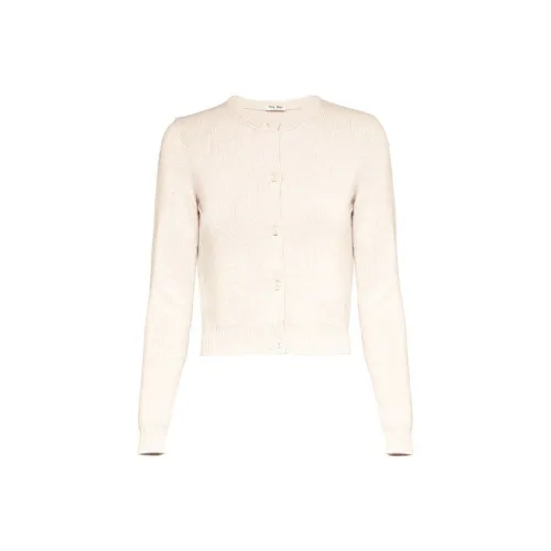 MIU MIU FW21 Fitted Sweater Women's Ecru