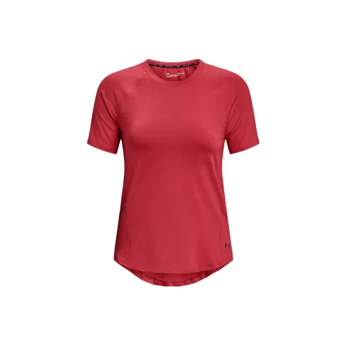 Under Armour RUSH Raglan Sleeve T Shirt Women's Sahasrara Red