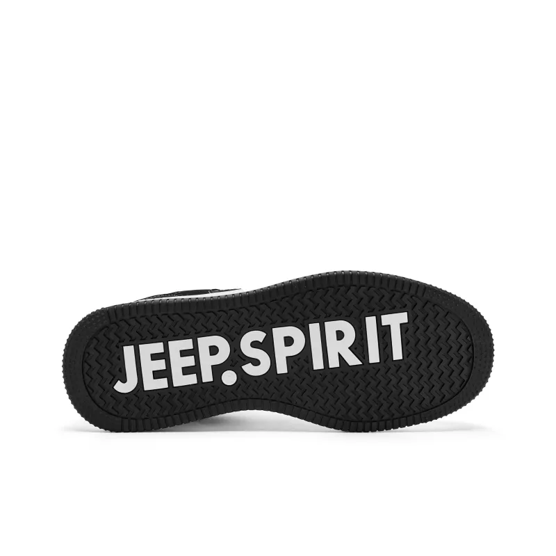 JEEP SPIRIT Abrasion Resistant, Lightweight, And Breathable Low Top Skateboard Shoes Men's Graphite Black-4