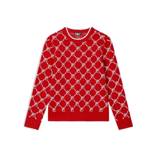 FILA HERITAGE aop sweater Women's Rhythmic Red