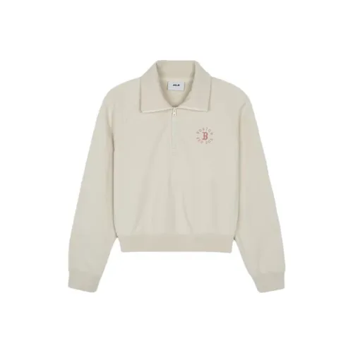 MLB Basic Collection Boston Red Sox Sweatshirt Women's Dark Cream