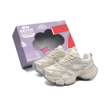 7 SEVFUN Wear resistant And Lightweight Low Top Chunky Sneakers Women's Ecru
