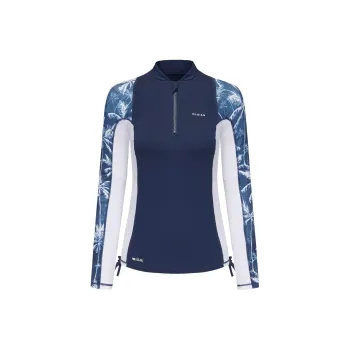 DECATHLON OLAIAN T Shirt Women's Dark Navy Blue/Lavender Blue/Snow