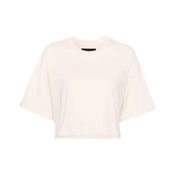 AMIRI SS24 Drop Shoulder Sleeve T Shirt Women's Peach Pink