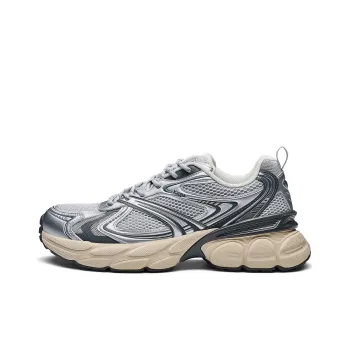 Kappa Back to Back Breathable And Lightweight Low Top Chunky Sneakers Unisex Cool Gray
