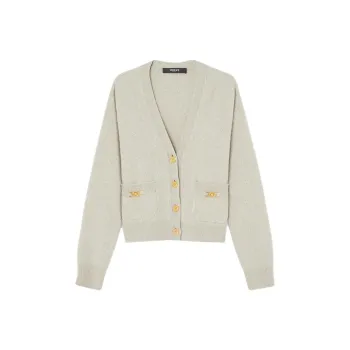 VERSACE Button Up V Neck Cardigan