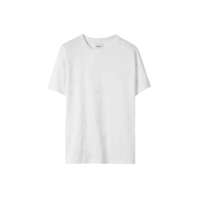 Burberry Polka Dot Print Crew Neck Short Sleeved T Shirt Women's White-0