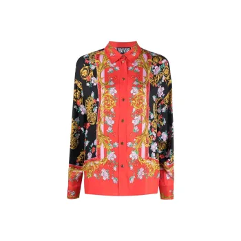 VERSACE Shirts Women's Black Red