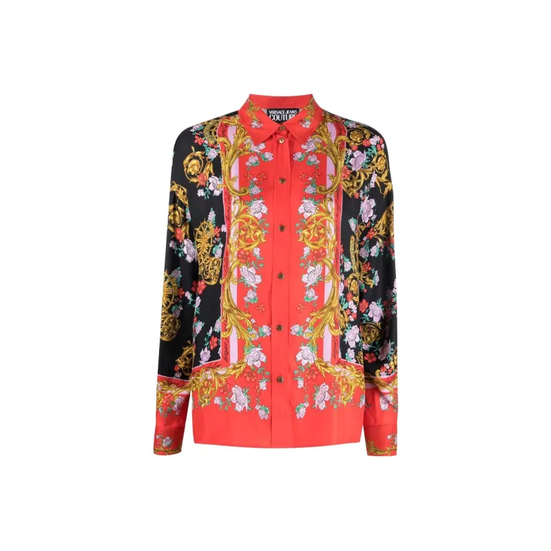 VERSACE Shirts Women's Black Red-0