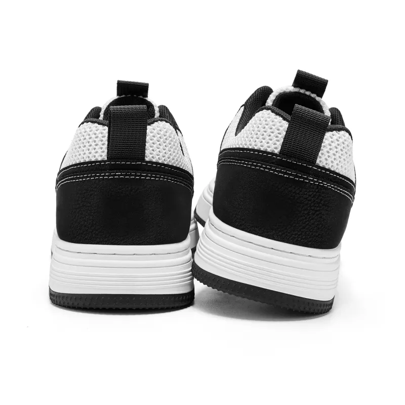 JEEP SPIRIT Abrasion Resistant, Lightweight, And Breathable Low Top Skateboard Shoes Men's Graphite Black-3