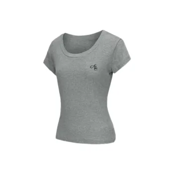 ABBY GODDESS Set in Sleeve T Shirt Women's Gray