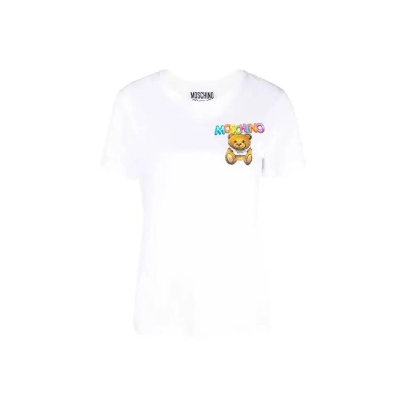 MOSCHINO Long Printed Crewneck T Shirt-0