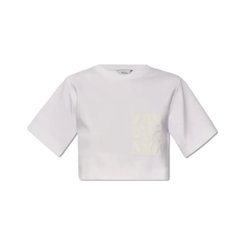 'S MAX MARA Messico Crewneck Cropped T Shirt-0