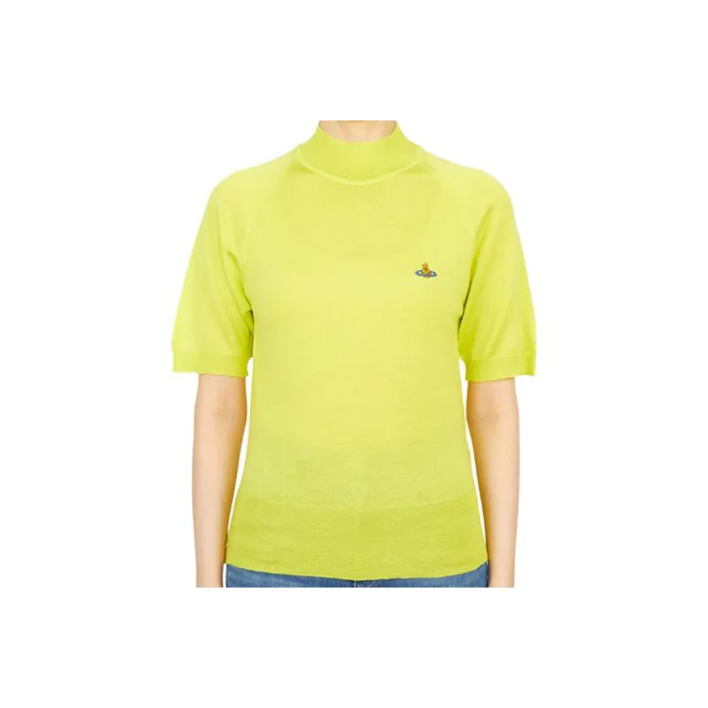 Vivienne Westwood Orb Embroidered Short Sleeved Knitted Jumper-0