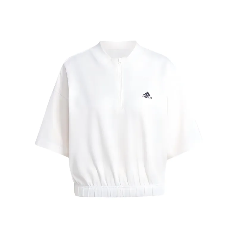 Adidas Drop Shoulder Sleeve T-Shirt Women's White-0