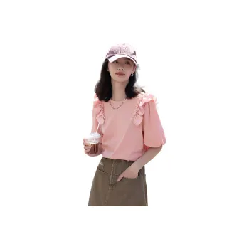 Dme T Shirts Women's Flesh Pink Red