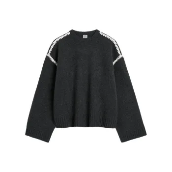TOTEME Long Sleeved Crewneck Knitted Sweater