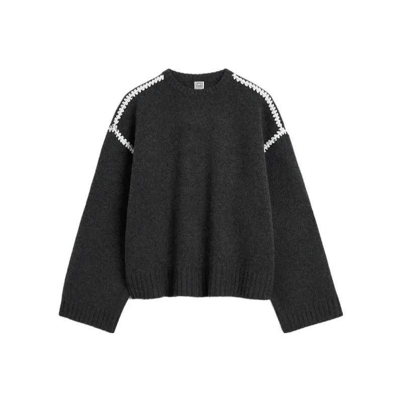 TOTEME Long Sleeved Crewneck Knitted Sweater-0