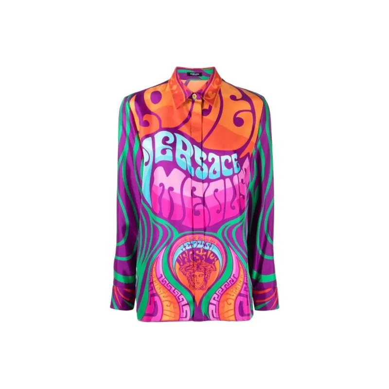 VERSACE Shirts Women's Orange-0