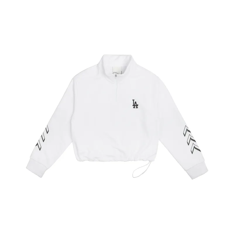 MLB Stand Collar Sweatshirt Women's White-0
