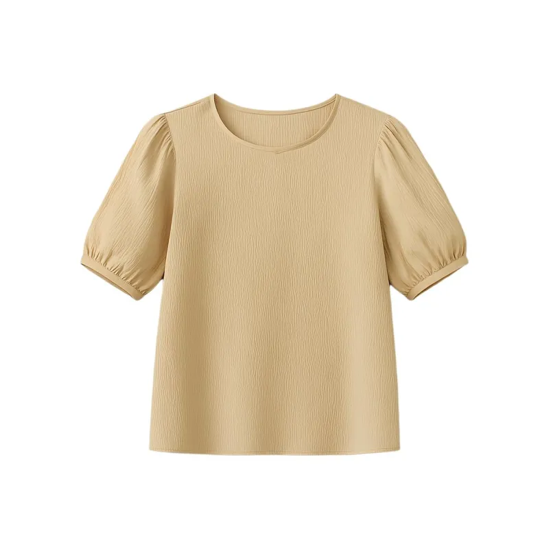 LUYOUYE T Shirt Women's Light Yellow-0