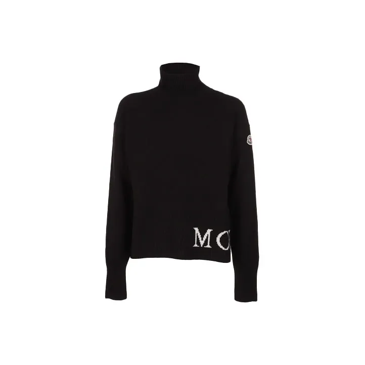 Moncler Turtleneck Sweater 'Black/White'-0