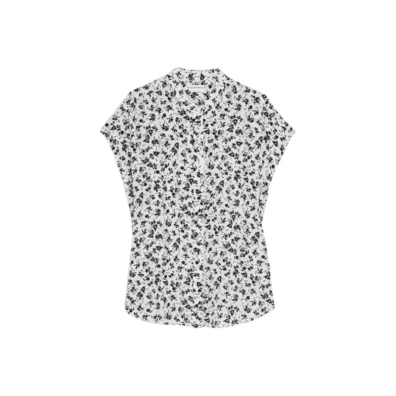 CLUB MONACO Shirt Women's Black And White Print-0