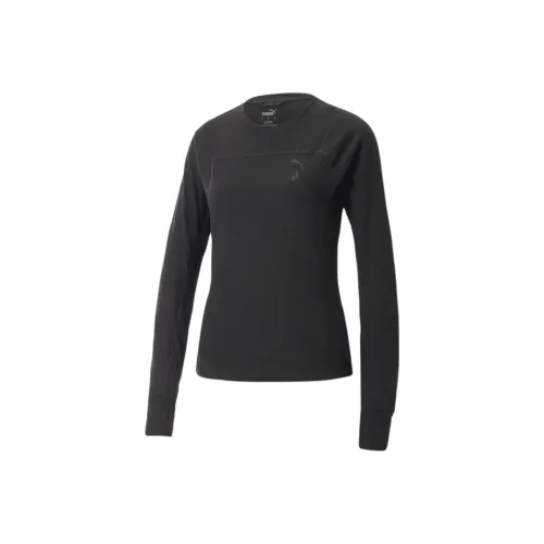 PUMA SEASONS SEASONS Wool Long Sleeve Shirt Sweater Women's Black