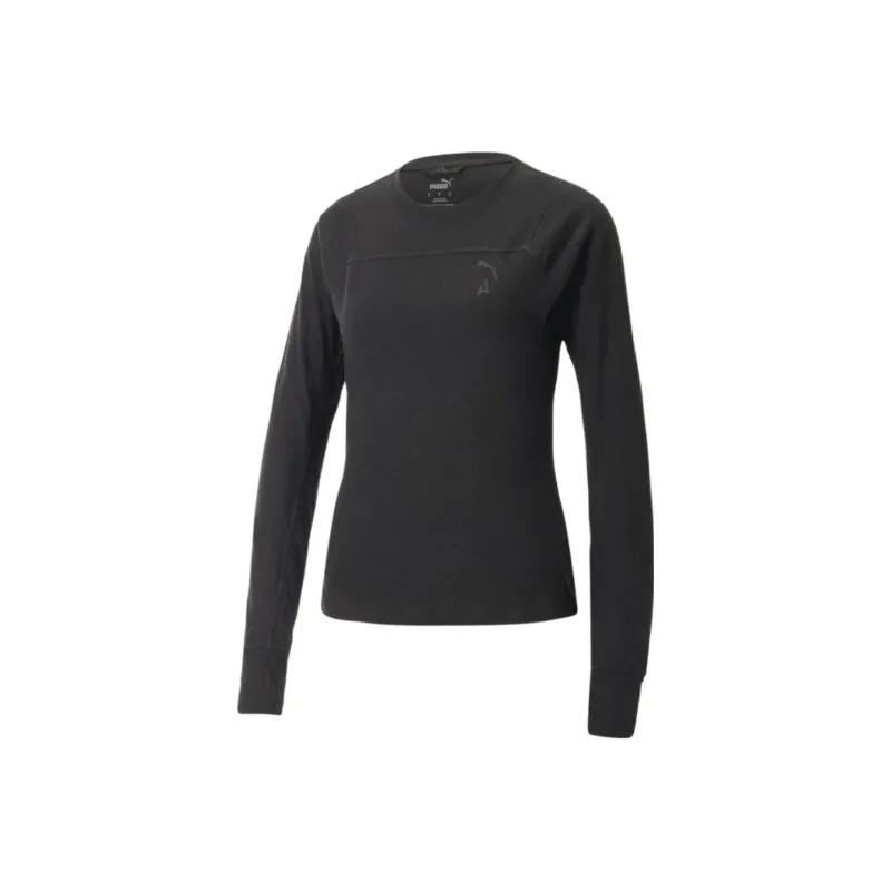 PUMA SEASONS SEASONS Wool Long Sleeve Shirt Sweater Women's Black-0