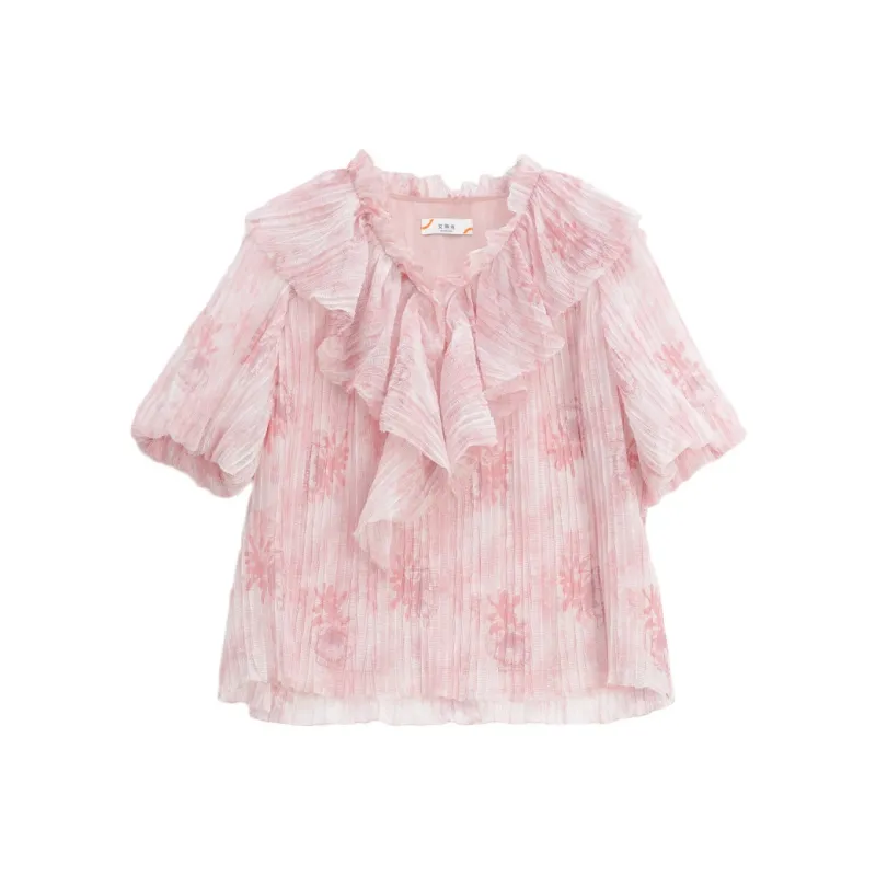 ERAL Shirt Women's Pink Base Flower-0